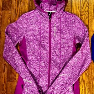 Women's Brooks Running Zip Up Hoodie Jacket Purple XS